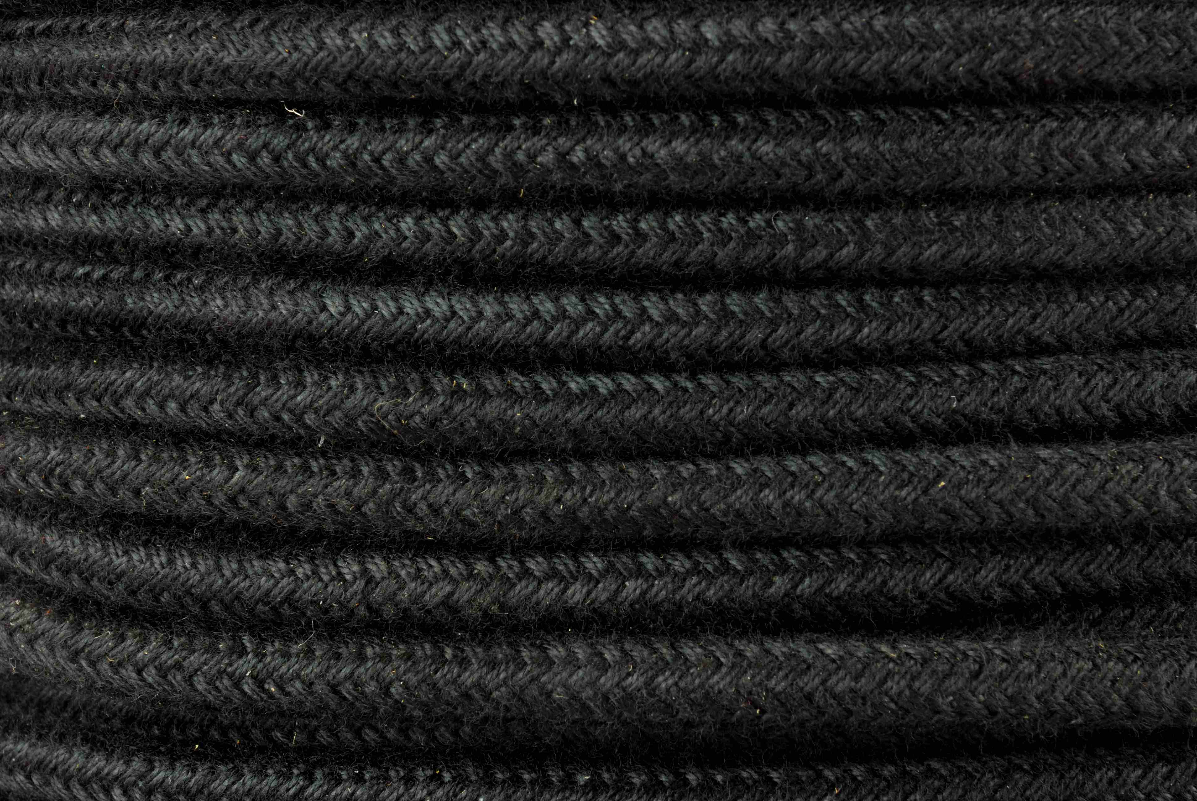 czarny przewód bawełniany